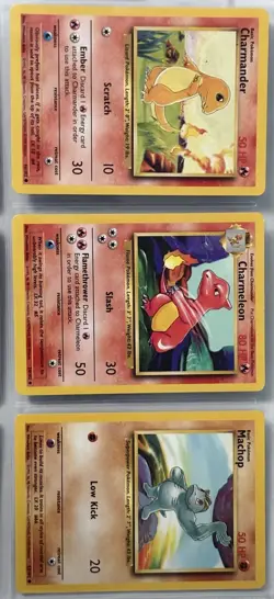 1999 Vintage Pokemon TCG Non Holo Binder Page 9 Card Lot WOTC B - Image 2