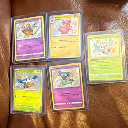 Pokemon TCG Baby Shiny 5-Card Lot Dedenne Pawmo Rowlet Snover Dreepy - Image 1