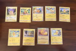 Pikachu Pokemon TCG Card Lot Of 9 Collection Lot Non Holo - Image 1