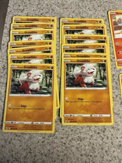 Pokemon TCG Growlithe & Hisuian Growlithe 19 Card Lot Reverse Holo/Holo Eng - Image 1