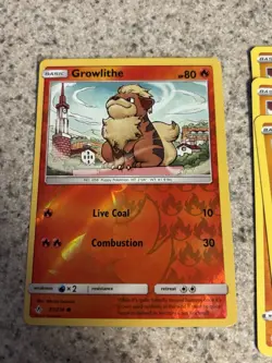 Pokemon TCG Growlithe & Hisuian Growlithe 19 Card Lot Reverse Holo/Holo Eng - Image 4