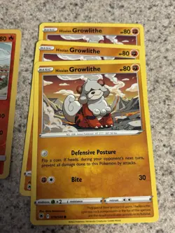 Pokemon TCG Growlithe & Hisuian Growlithe 19 Card Lot Reverse Holo/Holo Eng - Image 5