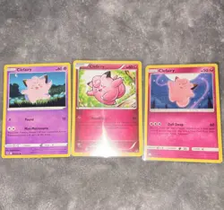 Pokemon TCG 3-Card Lot - Clefairy - Sun & Moon / Sword & Shield - Image 1