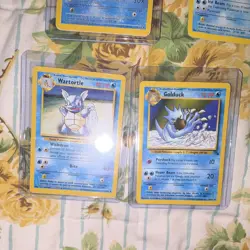 Nintendo Pokemon TCG 5-Card Water Lot Unlimited Base 1999 Poliwhirl, golduck, - Image 2