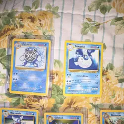 Nintendo Pokemon TCG 5-Card Water Lot Unlimited Base 1999 Poliwhirl, golduck, - Image 4