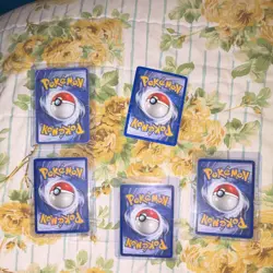 Nintendo Pokemon TCG 5-Card Water Lot Unlimited Base 1999 Poliwhirl, golduck, - Image 5