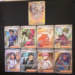 Pokemon TCG Prismatic Evolutions Holo Full Art 9-Card Lot Ogerpon ex Amarys - Image 1