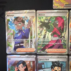 Pokemon TCG Prismatic Evolutions Holo Full Art 9-Card Lot Ogerpon ex Amarys - Image 3