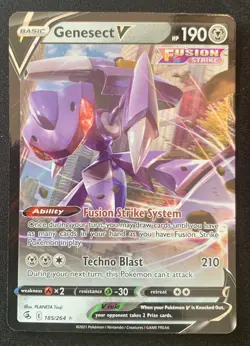 Genesect V 185/264 Fusion Strike Ultra Rare Holo Pokemon TCG Card NM - Image 1