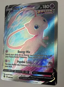 Pokemon TCG Swsh08 Fusion Strike Mew V 250/264 Ultra Rare Full Art Holo English - Image 2