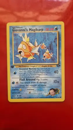 Pokemon Card Giovanni's Magikarp 1st Edition Gym Challenge 73/132 Vintage NM - Image 1