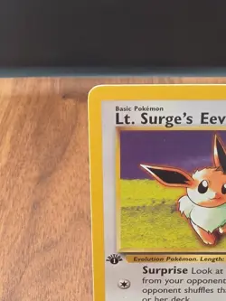 Lt. Surge's Eevee 51/132 Gym Challenge 1st Edition LP Pokemon Card WOTC - Image 3