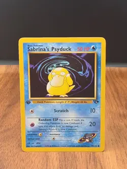 Sabrina's Psyduck 99/132 Gym Challenge 1st Edition LP Pokemon TCG Card WOTC - Image 1
