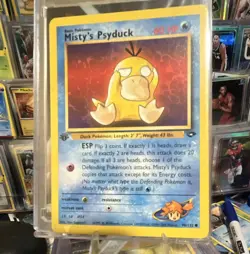 Pokemon TCG Misty's Psyduck 90/132 Gym Challenge 1st Ed Regular 60 HP EN - Image 1