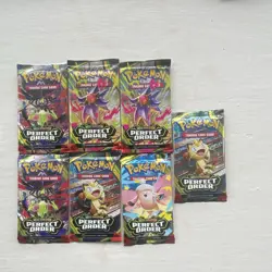 Pokemon TCG Perfect Order Sealed Booster Pack Lot - 7 Packs, 10 Cards Each - Image 2