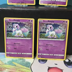 Galarian Ponyta SWSH013 Black Star Promo NM x3 LP x1 LOT of 4 Pokemon TCG - Image 3