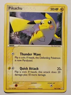 Pikachu 78/110 LP 2006 Holon Phantoms Pokemon Card. - Image 1