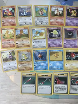 Pokemon TCG Base Set 1999 Vintage Lot of 59 (Uncommon, Common & Trainer / Rare) - Image 1