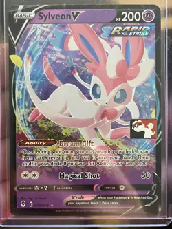074/203 Sylveon V Prize Pack Pokemon TCG League Play Stamped Evolving Skies - Image 1