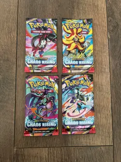 Pokemon TCG- Chaos Rising. Booster Packs x 4 (Art Set) - Image 1