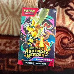 Pokemon TCG Mega Evolution: Ascended Heroes Booster Bundle Box - 6 Packs - Image 1