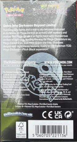Pokemon TCG Mega Evolution: Pitch Black Booster Box 18 Packs - Image 3