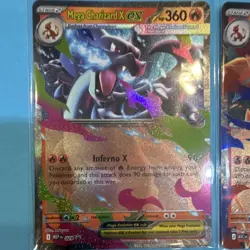 Pokemon TCG English Holo Full Art Mega EX 3-Card Lot Charizard X Y Evolutions - Image 2