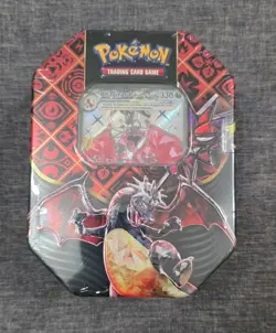 Pokemon TCG Paldean Fates Charizard EX Tin - New & Sealed - Includes 4 Packs - Image 1