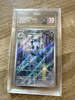 *UNIQUE ERROR CARD Poliwhirl # 176 Pokemon IR Holo Scarlet Violet 151 TAG 10 - Image 1