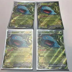 VENUSAUR EX Lot of 4 Scarlet & Violet 151 #003/165 Holo Double Rare Pokemon - Image 1