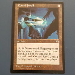 Wizards of the Coast MTG Cursed Scroll Tempest Rare Eng Regular Artifact 281 - Image 1