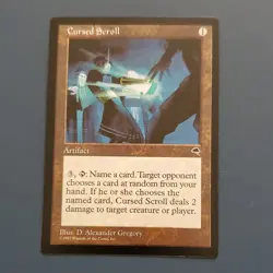 Wizards of the Coast MTG Cursed Scroll Tempest Rare Eng Regular Artifact 281 - Image 2