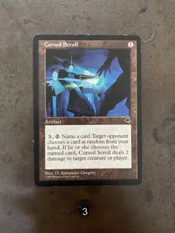 MTG Cursed Scroll Tempest 1997 Old Frame Legacy Premodern Artifact Staple #3 - Image 1