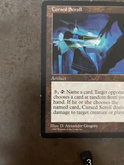 MTG Cursed Scroll Tempest 1997 Old Frame Legacy Premodern Artifact Staple #3 - Image 4