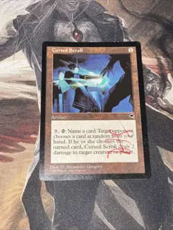Cursed Scroll X1 Mtg Tempest Mp Signed #2 - Image 1