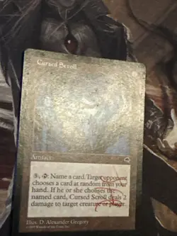 Cursed Scroll X1 Mtg Tempest Mp Signed #2 - Image 3