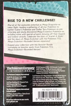 Pokemon TCG Mega Evolution Ascended Heroes Booster Bundle 6 Packs Sealed - Image 2