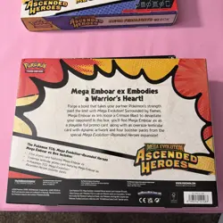 Pokemon Ascended Heroes Mega Emboar EX Box Sealed New - Image 2