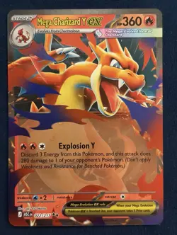 Pokemon TCG Mega Charizard Y EX 022/217 Ascended Heroes 2016 Holo English NM - Image 1