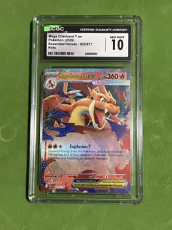 Pokemon Ascended Heroes Mega Charizard Y ex 022/217 CGC 10 Gem Mint - Image 1