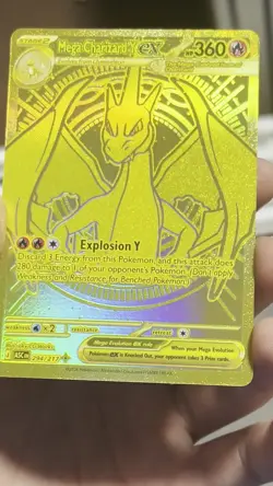 Mega Charizard Y EX 294/217 Gold Hyper Rare, Ascended Heroes, Pokemon TCG (NM) - Image 2