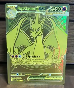Mega Charizard Y EX 294/217 Gold Hyper Rare, Ascended Heroes, Pokemon TCG (NM) - Image 3