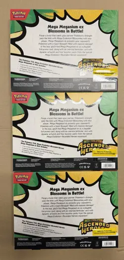 Lot of 3 Pokemon TCG Mega Meganium ex Box Ascended Heroes Factory Sealed - Image 2