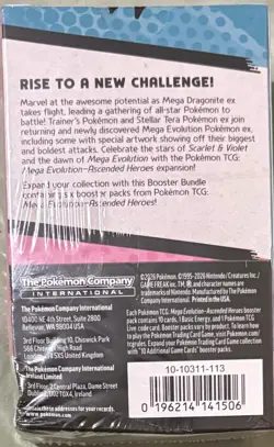 Pokemon TCG Mega Evolution Ascended Heroes Booster Bundle 6 Packs Sealed - Image 2