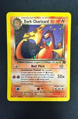 Dark Charizard - #4/82 - HOLO Pokemon Team Rocket Unlimited Rare Card WOTC NM - Image 1