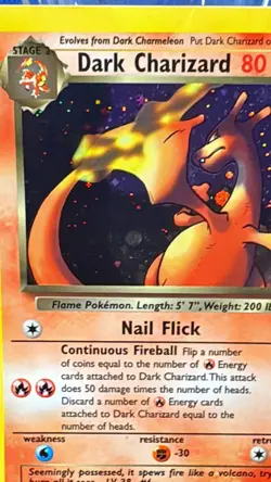 Dark Charizard - #4/82 - HOLO Pokemon Team Rocket Unlimited Rare Card WOTC NM - Image 3