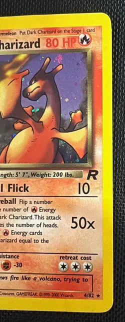 Dark Charizard - #4/82 - HOLO Pokemon Team Rocket Unlimited Rare Card WOTC NM - Image 4