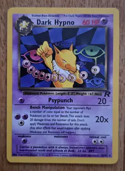 Dark Hypno - 26/82 - Pokemon Team Rocket Unlimited Rare Card WOTC NM - Image 1