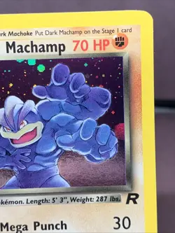 Pokemon TCG 1st Edition Dark Machamp 10/82 Team Rocket Holo Rare WOTC NM Swirl - Image 3