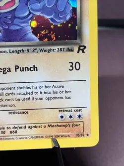 Pokemon TCG 1st Edition Dark Machamp 10/82 Team Rocket Holo Rare WOTC NM Swirl - Image 4
